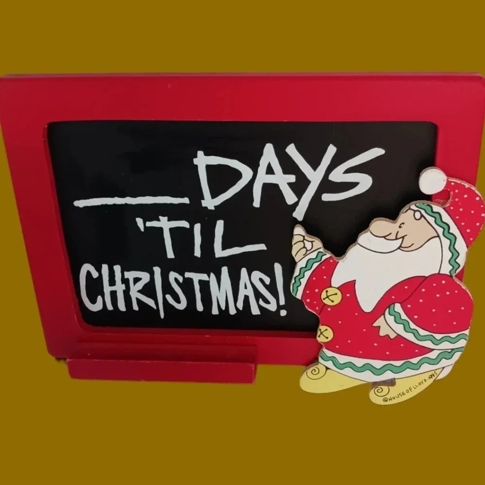 House of lloyd wood santa chalkboard countdown the day of christmas